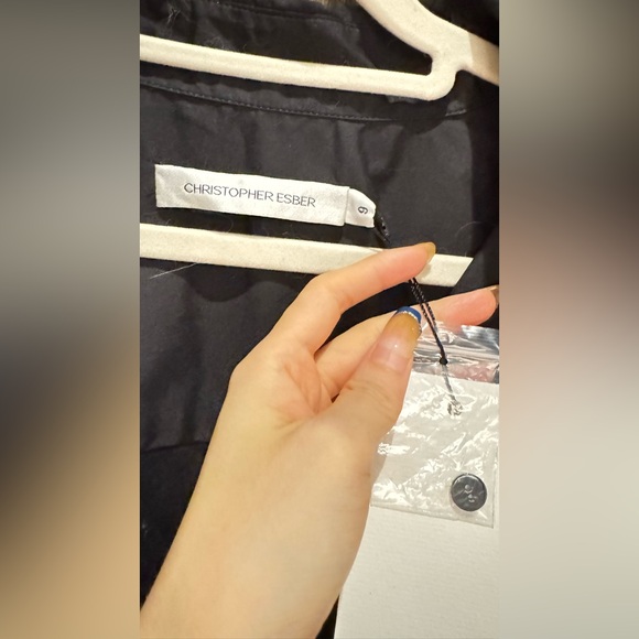 Christopher Esber Pierced Shirt Dress In Black - Picture 4 of 8